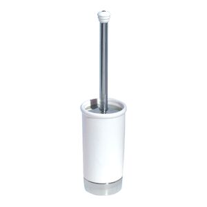 Interdesign York Toilet Bowl Brush White and Silver Interdesign York Toilet Bowl Brush White and Silver